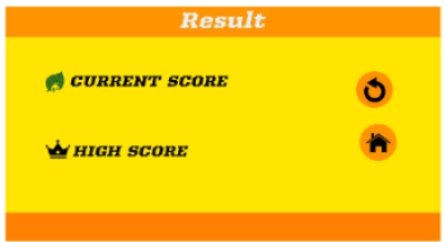 🏁 Result Menu – Game Over with Score Summary 